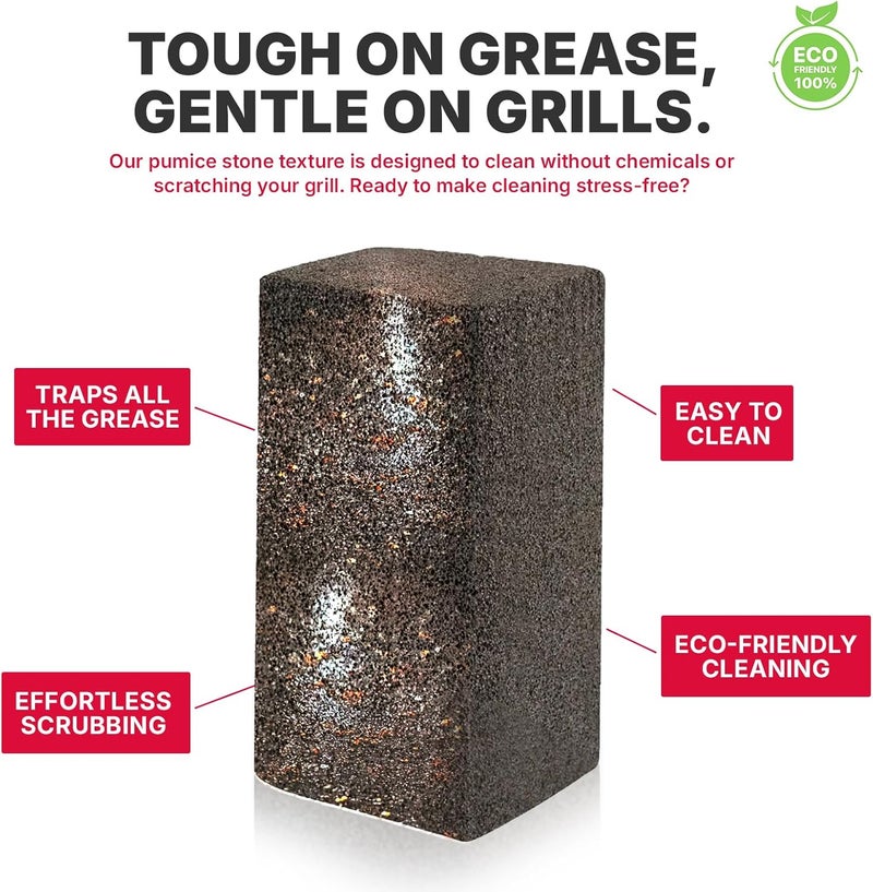 PailSail Heavy Duty Grill Cleaning Brick 1 Pack. Commercial Grade Pumice Stone Tool Cleans & Sanitizes Restaurant Flat Top Grills or Griddles. Remove Grease Stains and Dirt Without Harsh Chemicals or Abrasives - Image 5